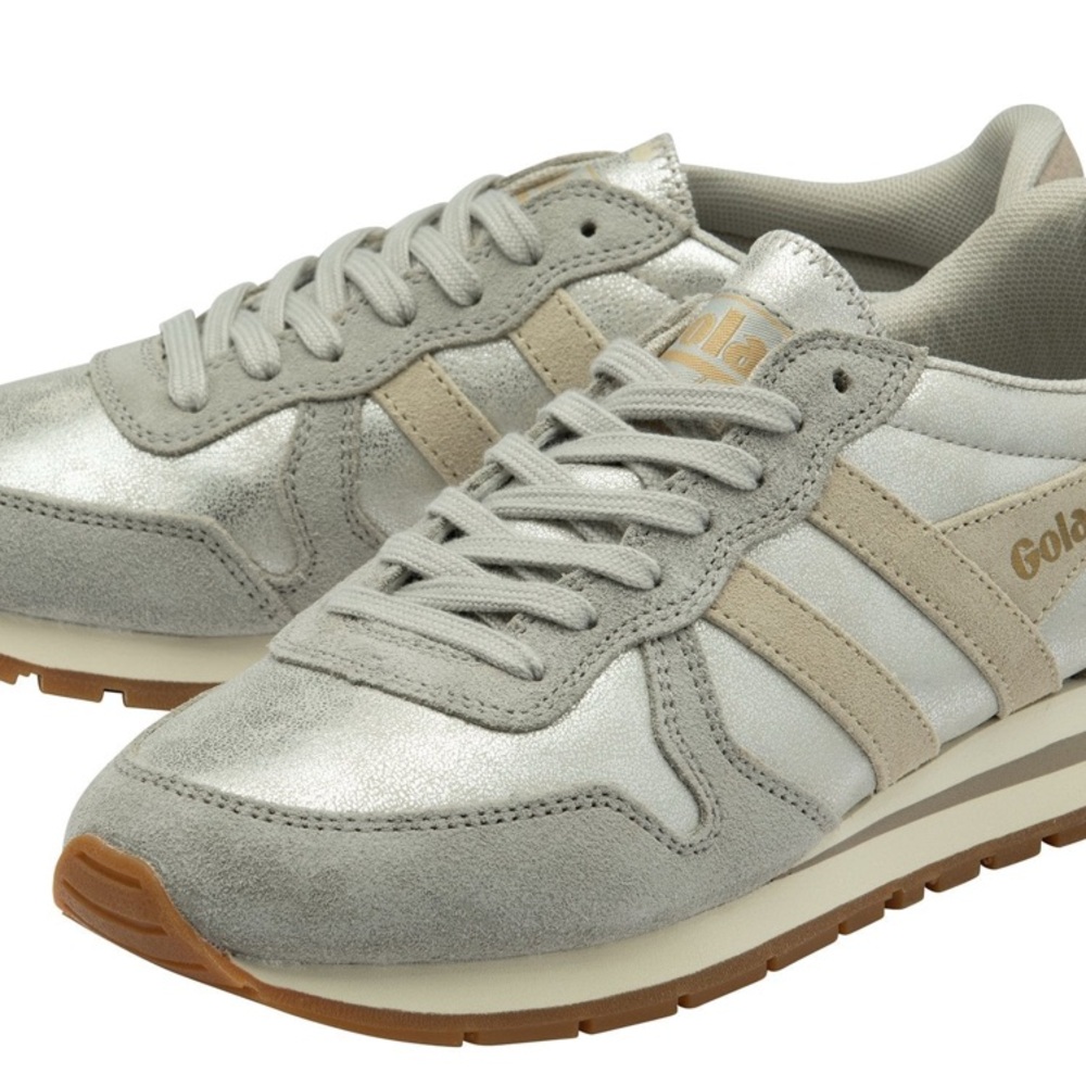 GOLA Women's Silver/ Wheat/Feather Sneakers